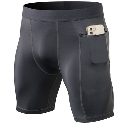 Men's Tight Gym Shorts With Zip Pockets