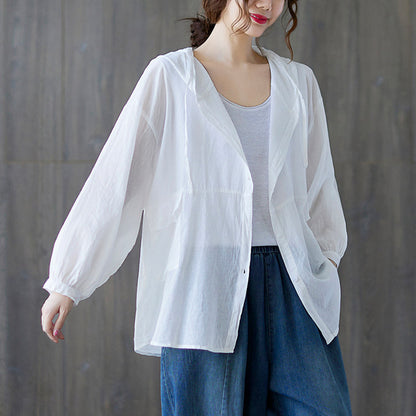 Loose Casual Shirt Thin Breathable Sun Protection Clothing Women