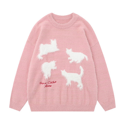 Sweet Cute Kitten Sweater For Women Winter Women's Clothing