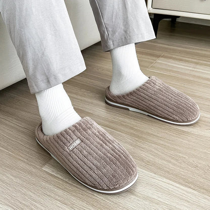 Pantuflas de algodón sencillas para invierno