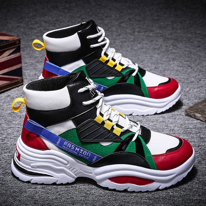 Zapatillas deportivas con cordones y colores a juego para hombre