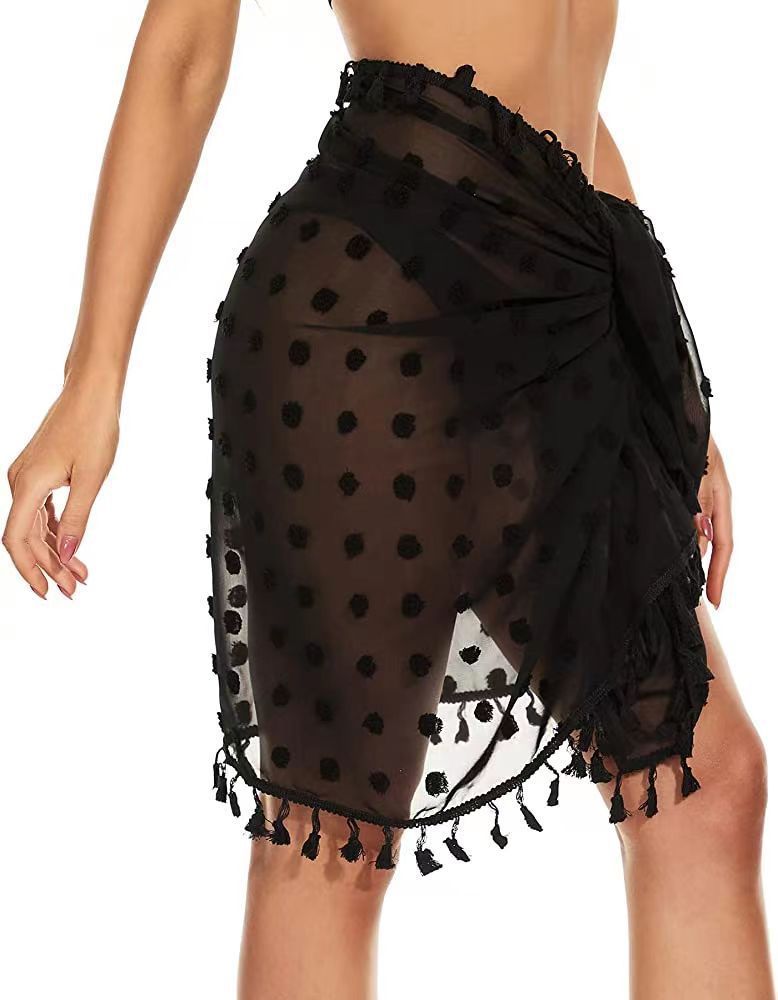 One-piece Irregular Multi-functional Shawl Bikini Blouse Tassel Stitching Beach Skirt