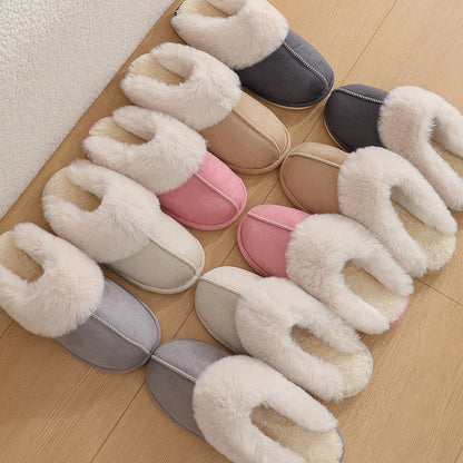 Pantuflas de felpa cálidas para el invierno para el hogar