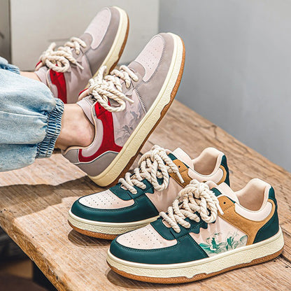 Lace-up Fashion Comfortable Breathable Flats Sneakers