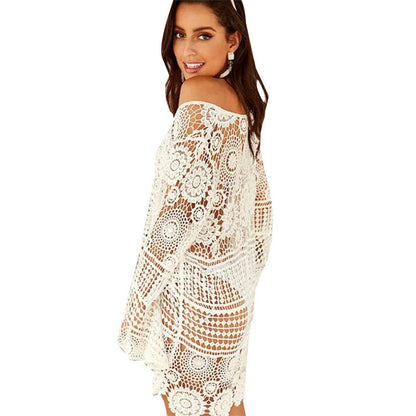 Lace Loose Beach Vacation Smock Dress Women