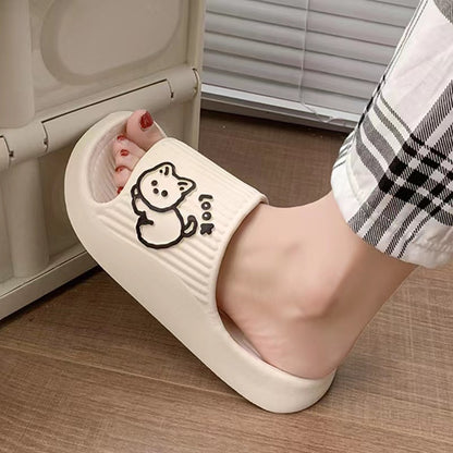 Cute Cat Slippers Summer Women Home Shoes