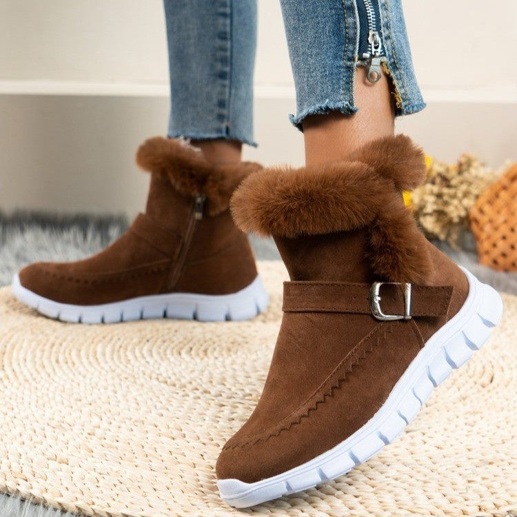 New Snow Boots Winter Warm Plush Ankle Boots