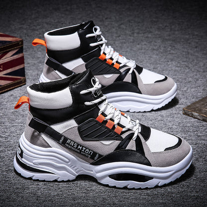 Men's Lace-up Color-matching Sneakers