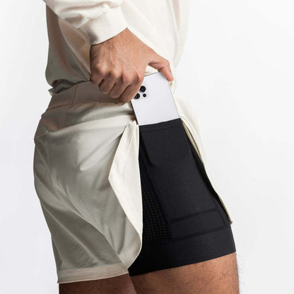 Pantalones cortos deportivos elásticos para gimnasio para hombres musculosos