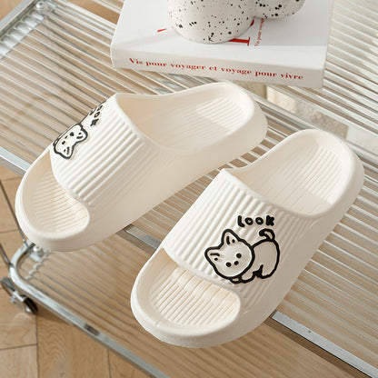 Cute Cat Slippers Summer Women Home Shoes