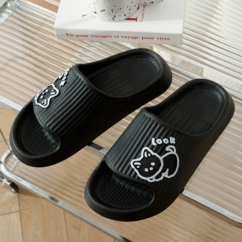 Cute Cat Slippers Summer Women Home Shoes