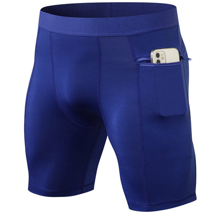 Men's Tight Gym Shorts With Zip Pockets