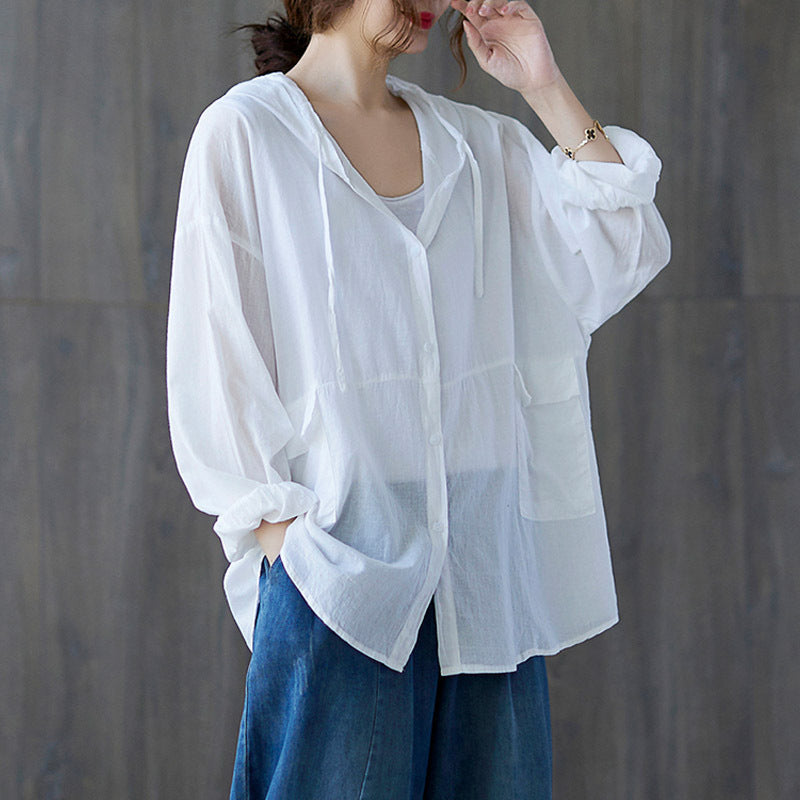 Loose Casual Shirt Thin Breathable Sun Protection Clothing Women