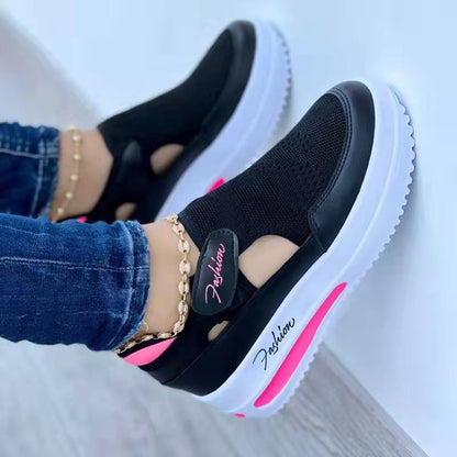 Zapatillas de deporte para mujer, nuevas, informales, de verano, con cuña baja