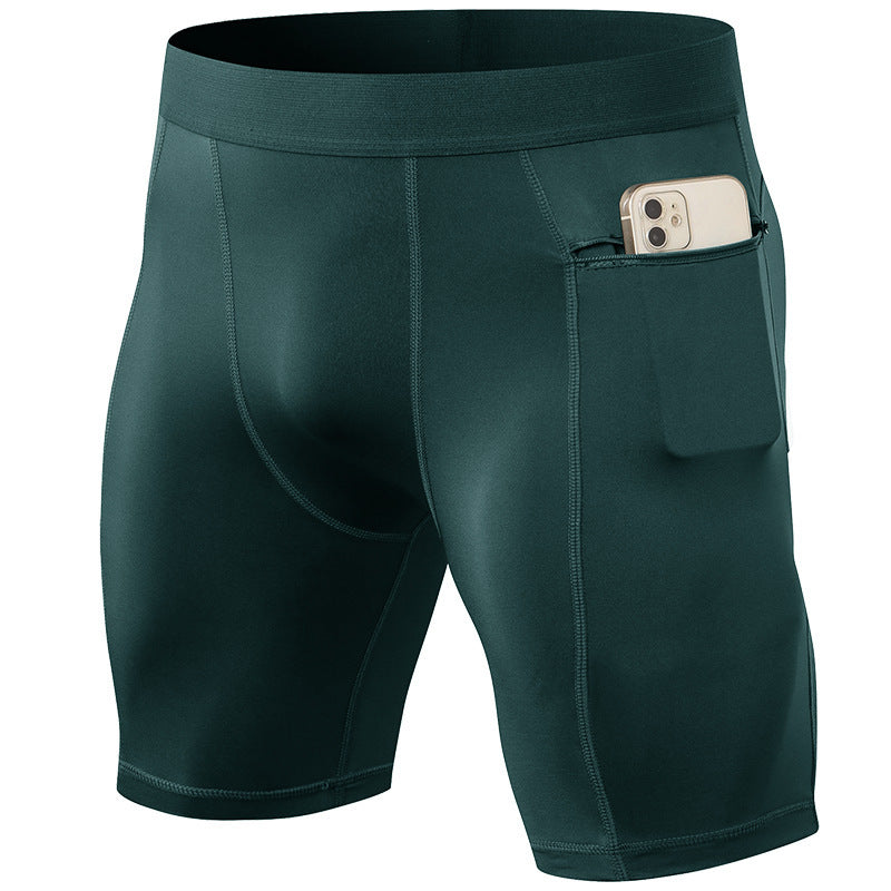 Men's Tight Gym Shorts With Zip Pockets