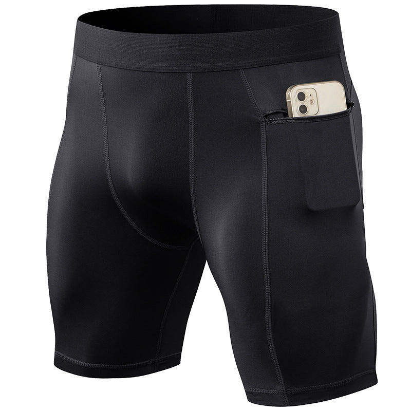 Men's Tight Gym Shorts With Zip Pockets