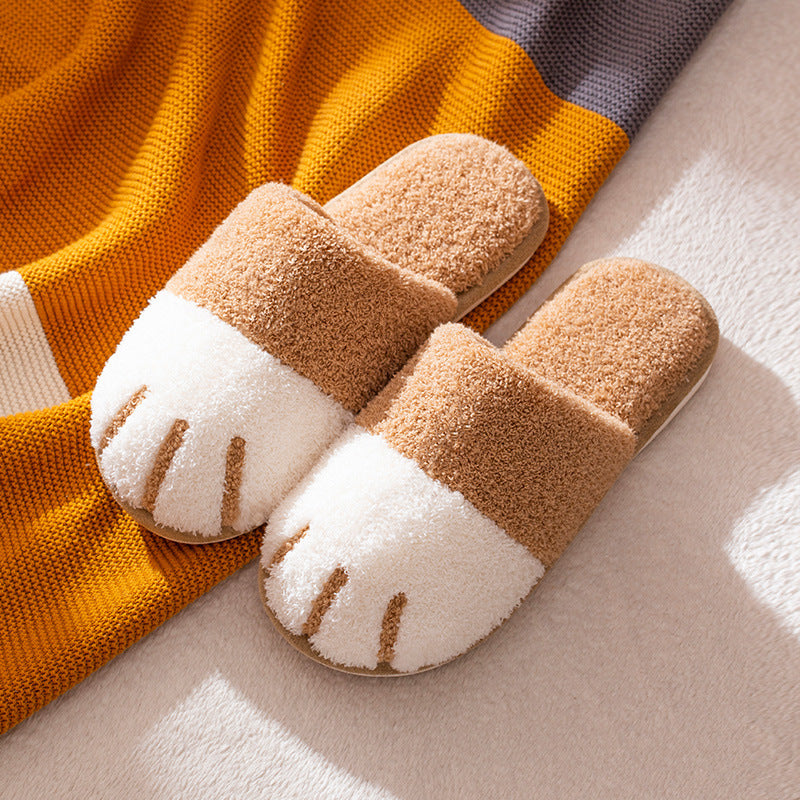 Paw Slippers Autumn Winter Home Shoes Women