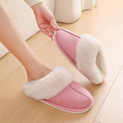 Pantuflas de felpa cálidas para el invierno para el hogar