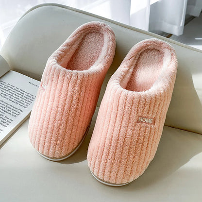 Pantuflas de algodón sencillas para invierno