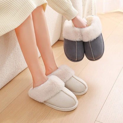 Pantuflas de felpa cálidas para el invierno para el hogar