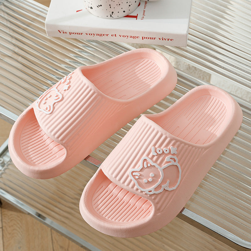 Cute Cat Slippers Summer Women Home Shoes