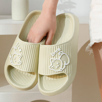 Cute Cat Slippers Summer Women Home Shoes