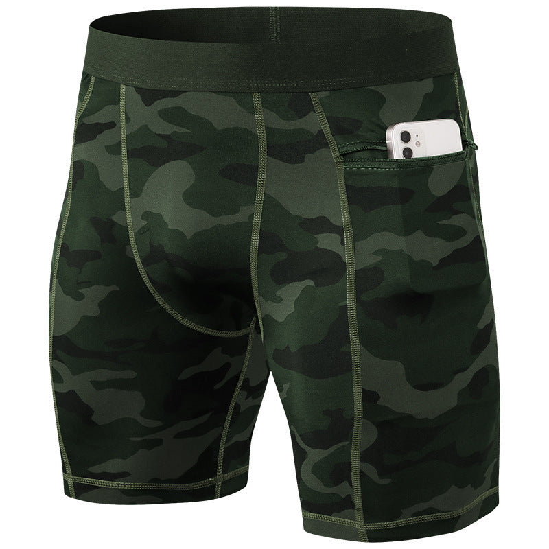 Men's Tight Gym Shorts With Zip Pockets