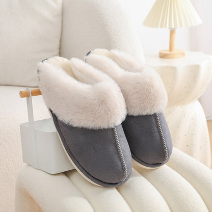 Pantuflas de felpa cálidas para el invierno para el hogar