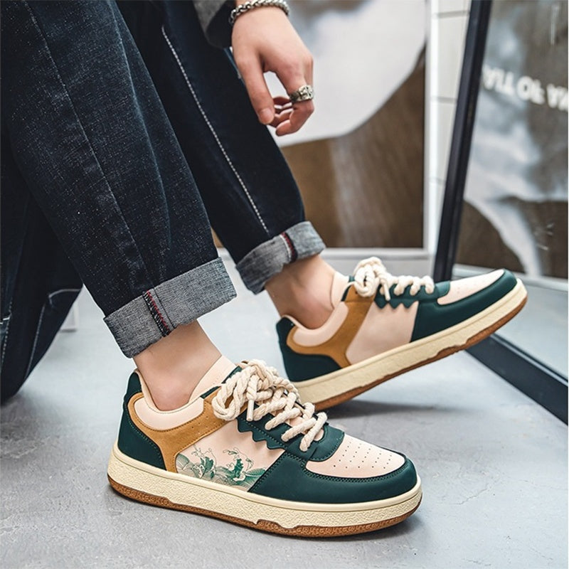 Lace-up Fashion Comfortable Breathable Flats Sneakers