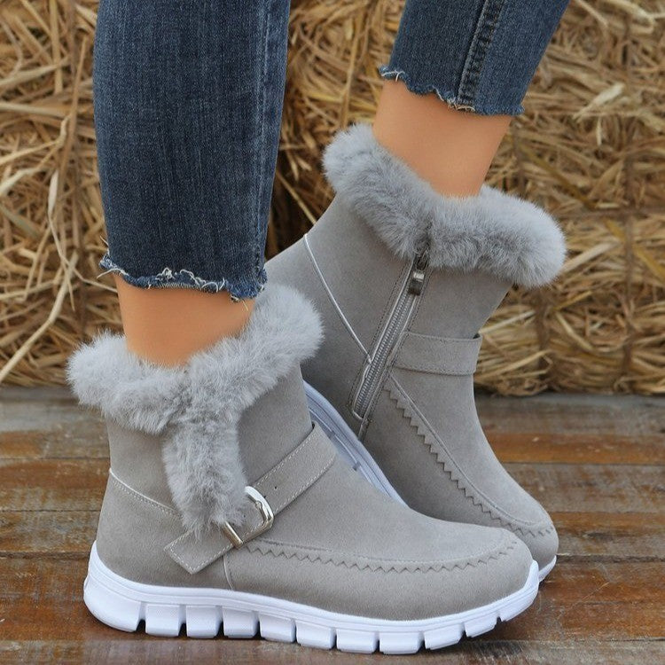 New Snow Boots Winter Warm Plush Ankle Boots