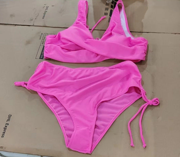 Traje de baño bikini de tiras de moda para mujer